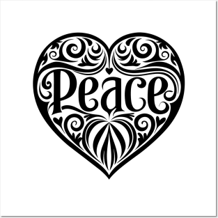 Peace Heart Posters and Art